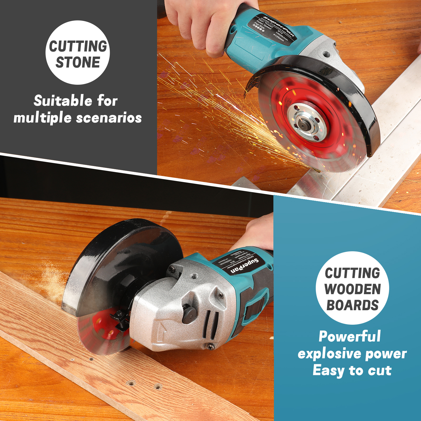 superpan Makita DGA404 18V Brushless Lithium-Ion Angle Grinder - 125mm Cordless Cutting Tool