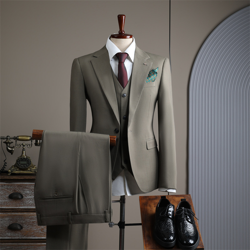 K627 Slim Fit Men's Wedding Suit - Elegant Groom Attire for Business & Formal Occasions