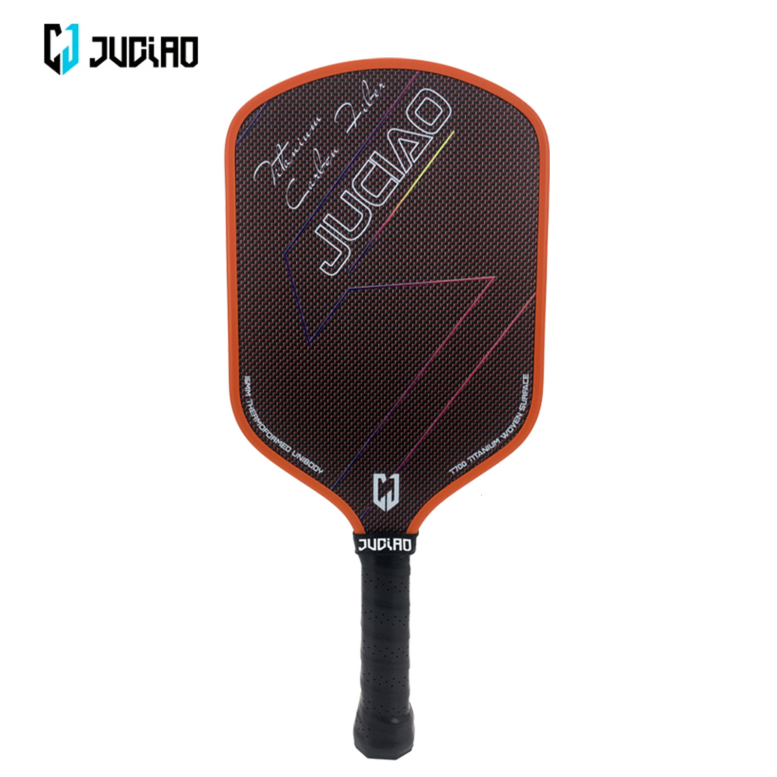 JUCIAO T-Titanium Paddle Carbon Fiber Pickleballs For Spin And Control Foam Injected Edges Thermoformed Pickleball