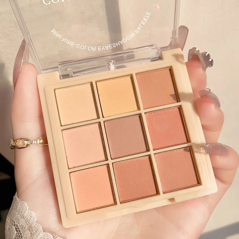 9 Colors Eyeshadow Palette Nude Korean Pearly Matte Rare Beauty Girlcult Daily Outdoor Eye Makeup for Women 241118