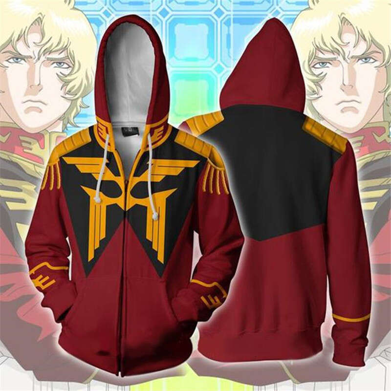 Autumn and Winter New Mobile Suit am 3D Printed Cardigan Hoodie Cosplay Accessories