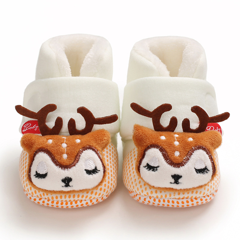 Infant Winter Shoes Toddler Cute Cartoon Cotton Warm Fluffy Baby Boots Shoes Cutefeet First Walker Shoes for Newborns