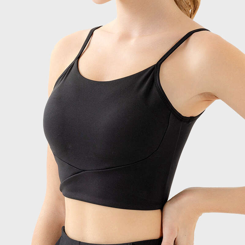 New Vest Fixed Cup Strength Sports Underwear Strap Beautiful Back Integrated Chest Mat Yoga Bra