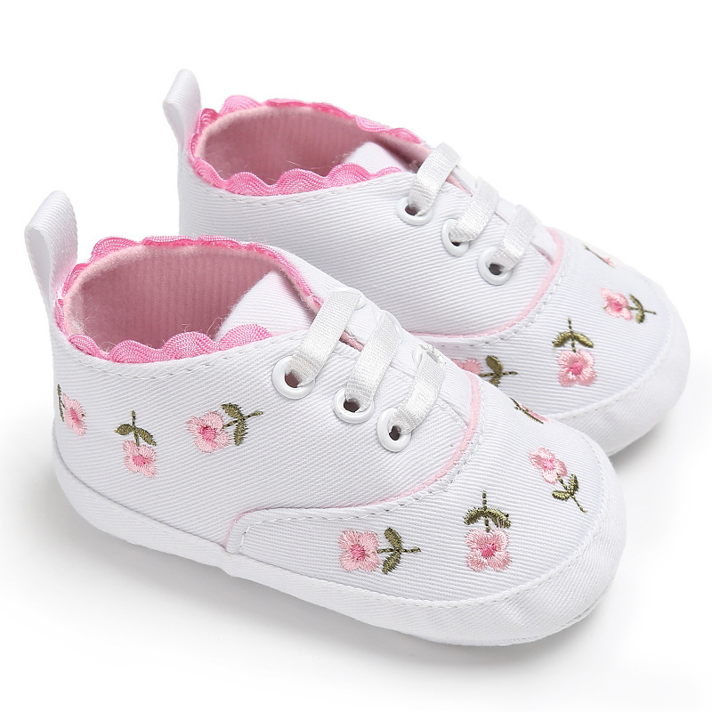 Little Toddler Shoes Baby Infant Kid Girl Embroidery Flower Soft Sole Crib Princess First Walkers Littlesprouts Causal Canvas Shoes