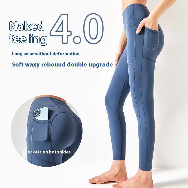 New Pants for Women, Waist, Hip Lifting, Quick Drying, Peach Hips, Naked High Intensity Exercise Tight Fiess Pants, Yoga Clothes