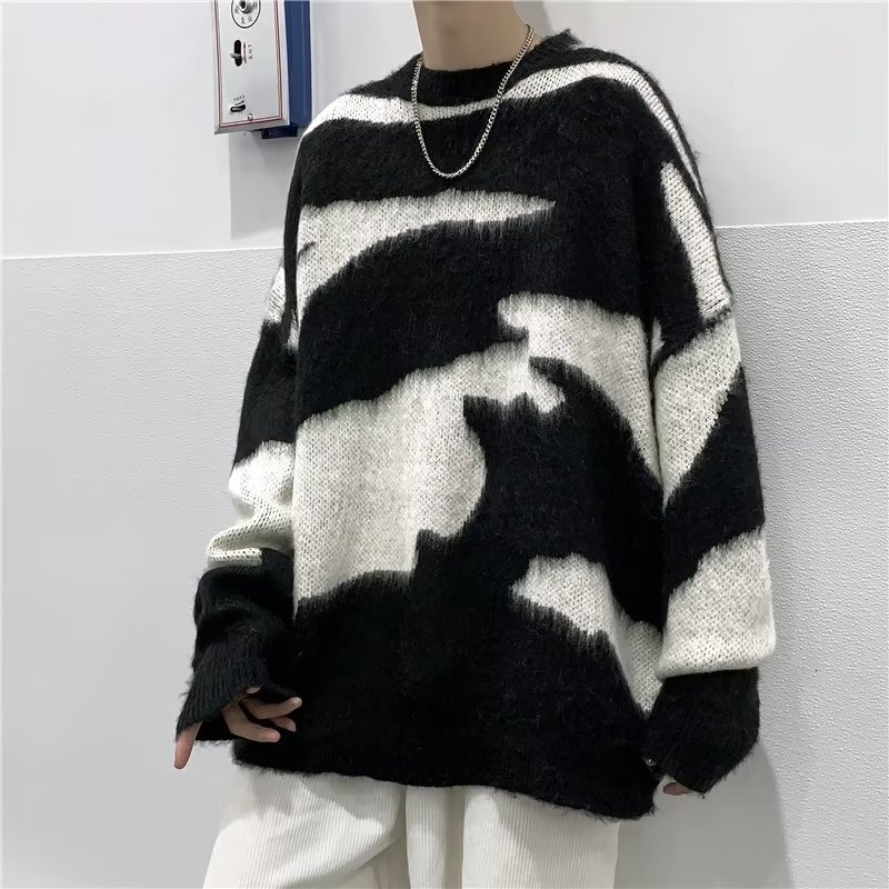 New autumn and winter American lazy style new high-end round neck niche design basic knitting designer sweater