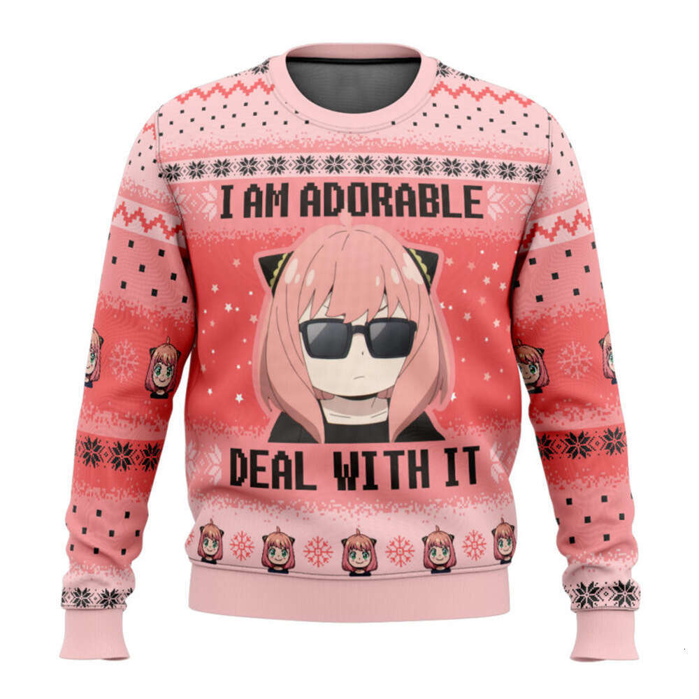 Japanese peripheral anime COS spy house new fashion casual round neck hoodie Christmas carnival