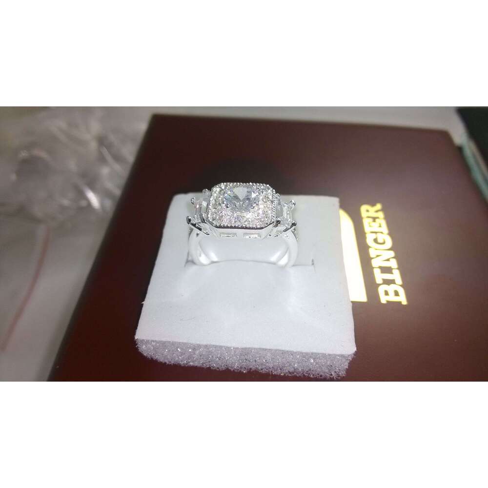 Exquisite Sterg Sier White Topaz Cubic Zirconia Wedding Ring for Women (Size 5-12) 9e38
