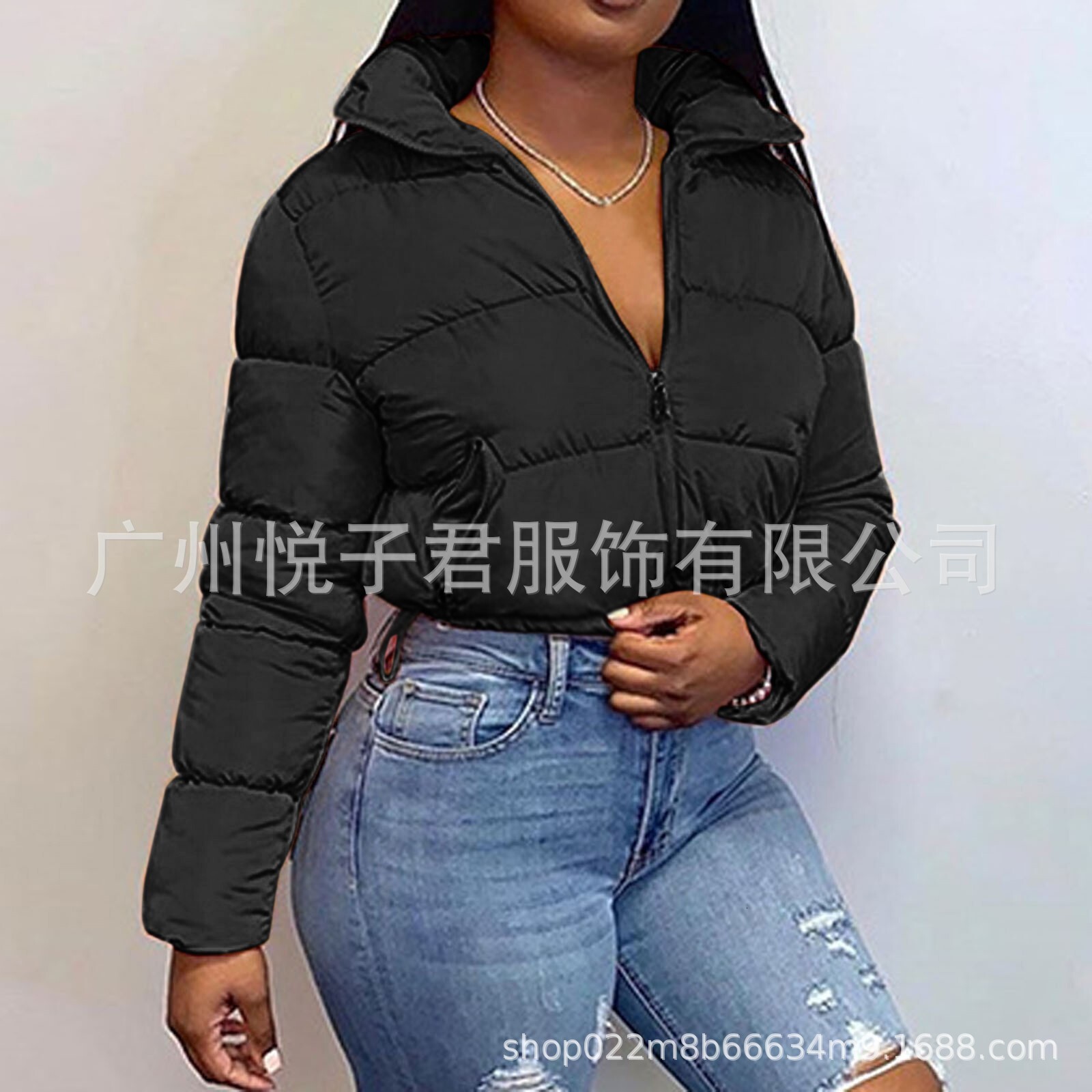 Fashionable and versatile designer winter street trendy ordinary zipper solid color lightweight lapel imitation silk velvet down jacket