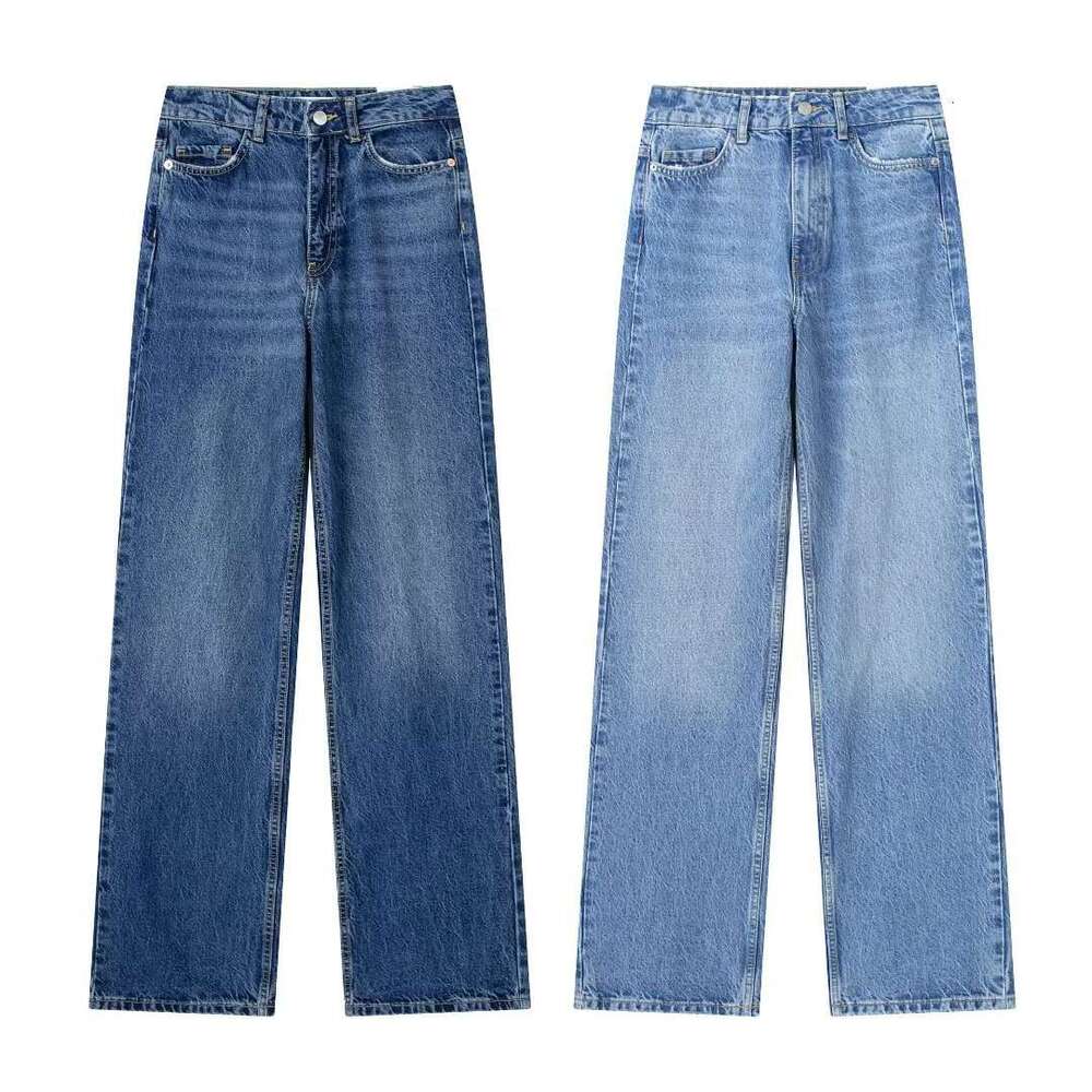 Autumn Product European and American Women's Street High Waist Straight leg Jeans W085 960317 2024 New Casual Versatile Fashion Clothing