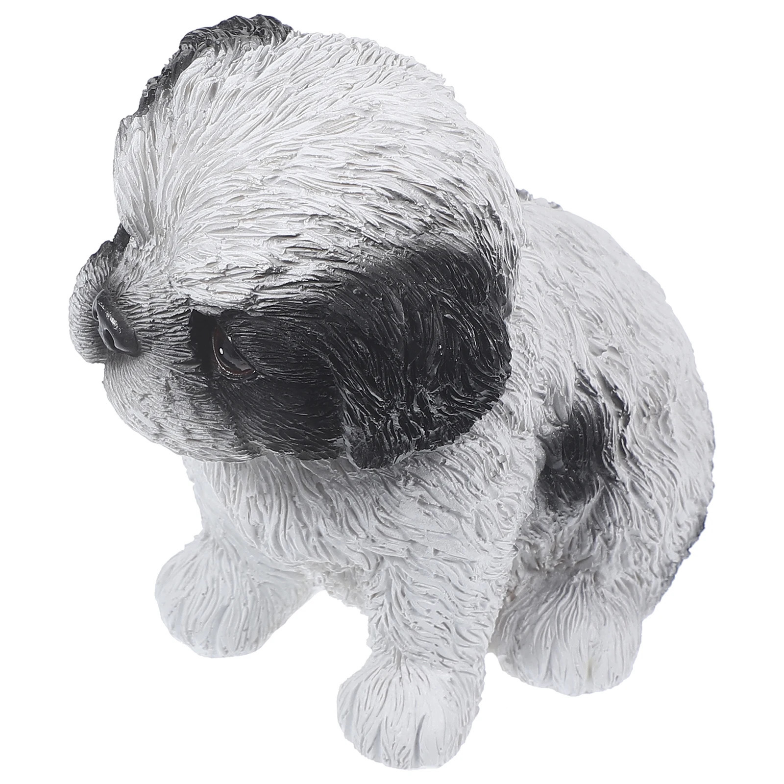 1pc Tzu Shih Figurine Toys Resin Dog Figurine Outdoor Garden Ornament Puppy Sculptures Simulation Dog Statue Desktop Ornaments 241202