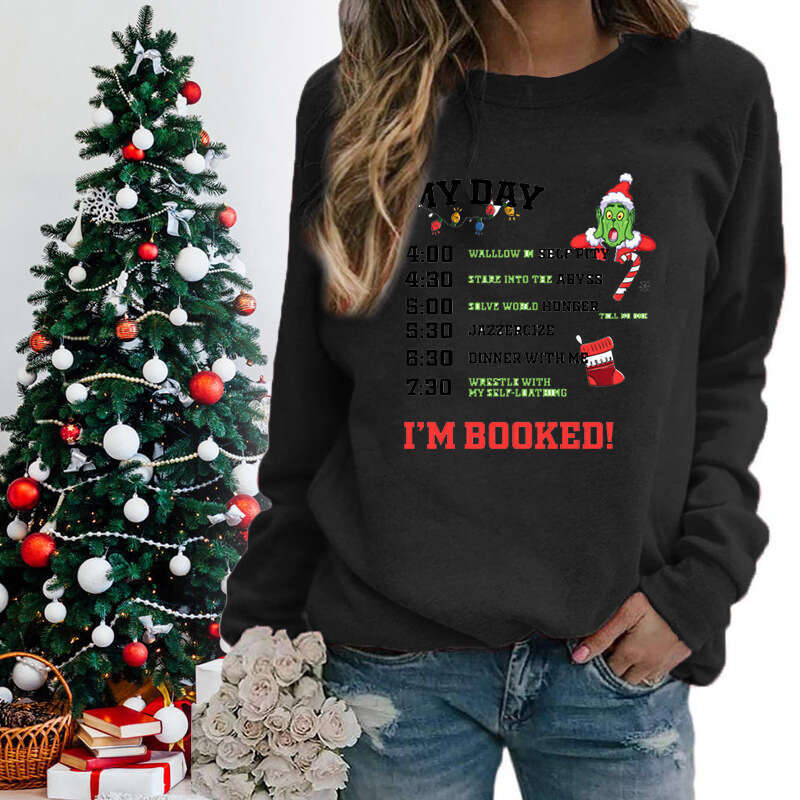 2024 Greentown trendy new Christmas casual loose top autumn winter fashionable men's and women's hoodie