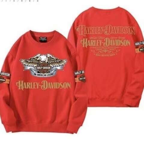 Harley heavy motorcycle 3D digital printed sweater for spring and autumn loose casual round neck sweatshirt