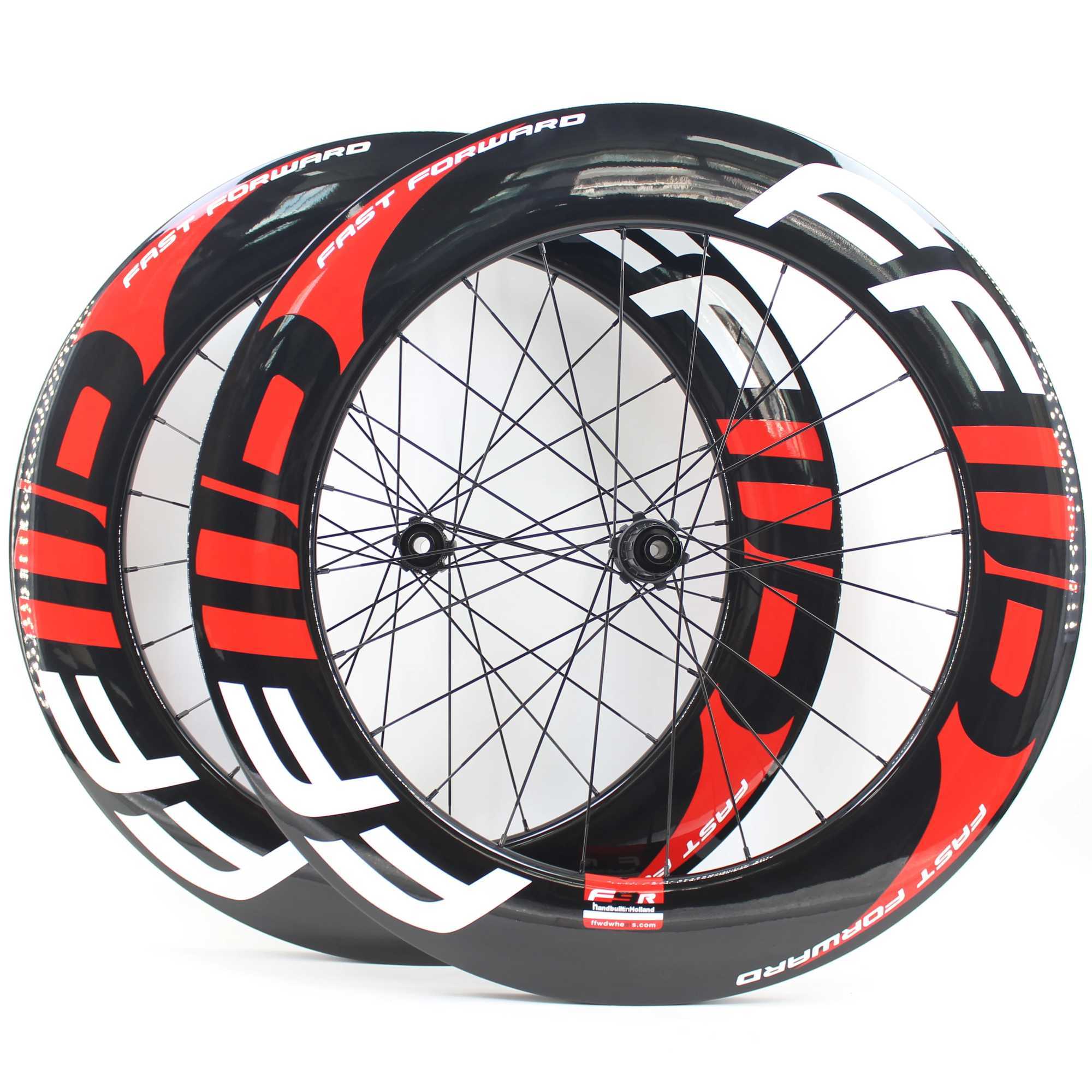 Bike Wheels New 700C Road Bike Full Carbon Fibre Bicycle Wheelset Thru Axle Center Lock Direct pull disc brake Tubular Clincher Tubeless Rim S241223