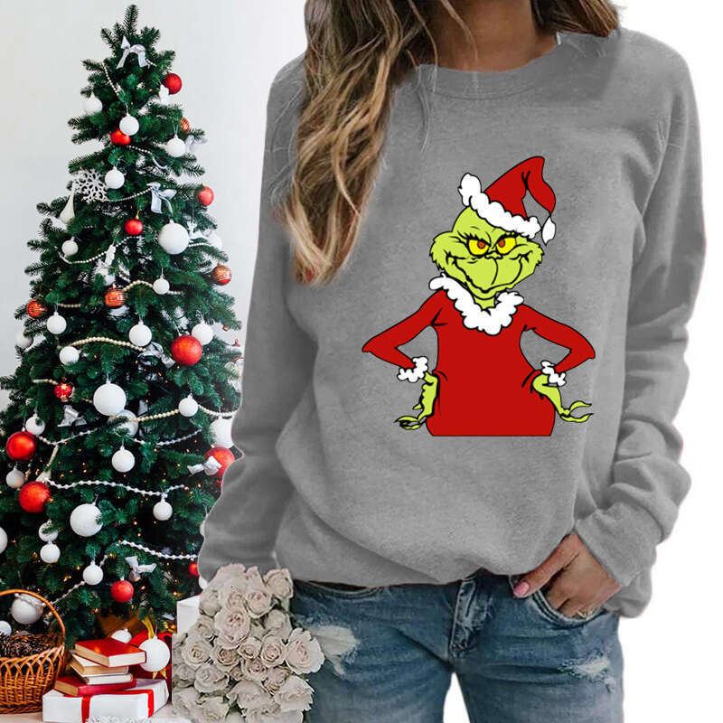 2024 Greentown trendy new Christmas casual loose top autumn winter fashionable men's and women's hoodie