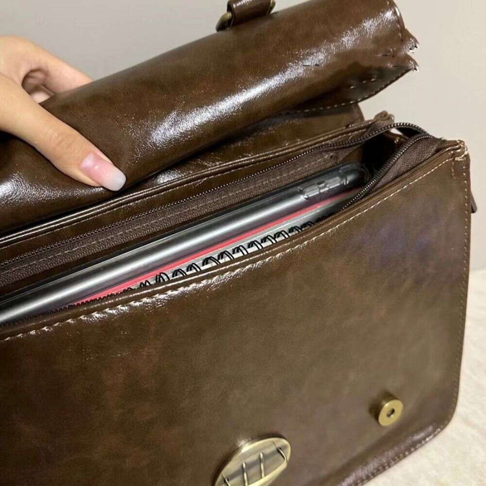 Retro Women's Satchel Hobo Leather Multi Pocket Designer Handbag Female Shoulder Underarm Bag Tote Purses