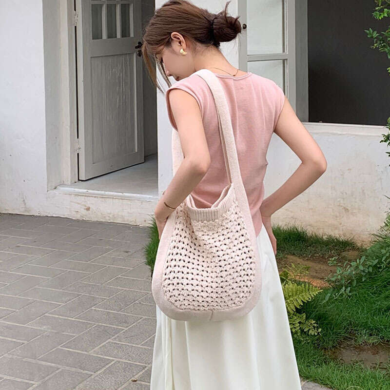 New Korean Simple Fashion Retro Knitted Women's Shopping Handbag Shoulder Bag B1