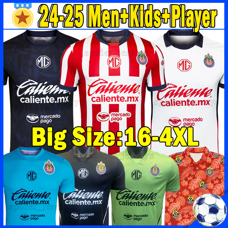 XXXL 4XL 24 25 ChiVas Soccer Jerseys ALVARADO C.COWELL 2024 2025 goalkeeper R.RANGEL Fans Player Version Deportivo Guadalajara Football Shirts Men Women Kids Kits