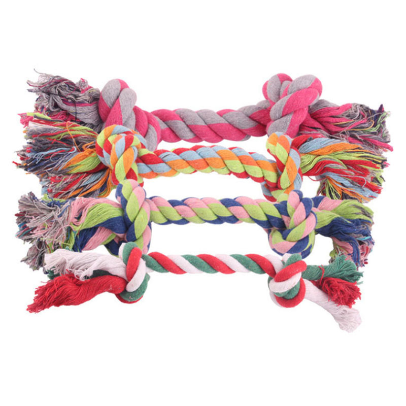 Dog Toy Cotton Rope Set with Colored Knots Cat and Dog Bite Resistance and Relaxation Toy Set