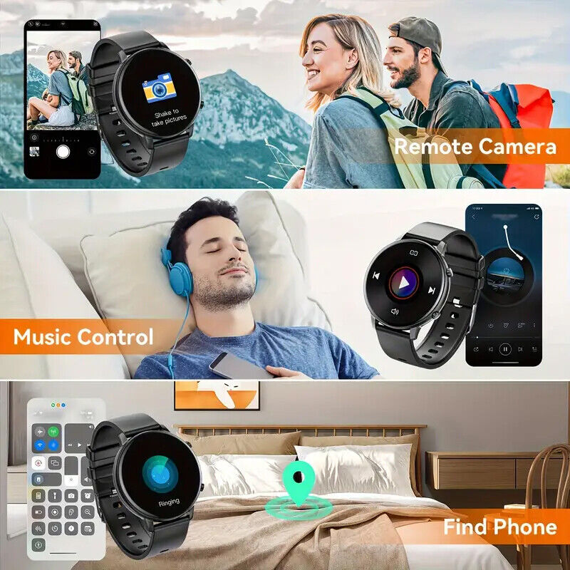 2025 Smart Watch For Men/Women Waterproof Smartwatch Bluetooth iPhone Samsung AU