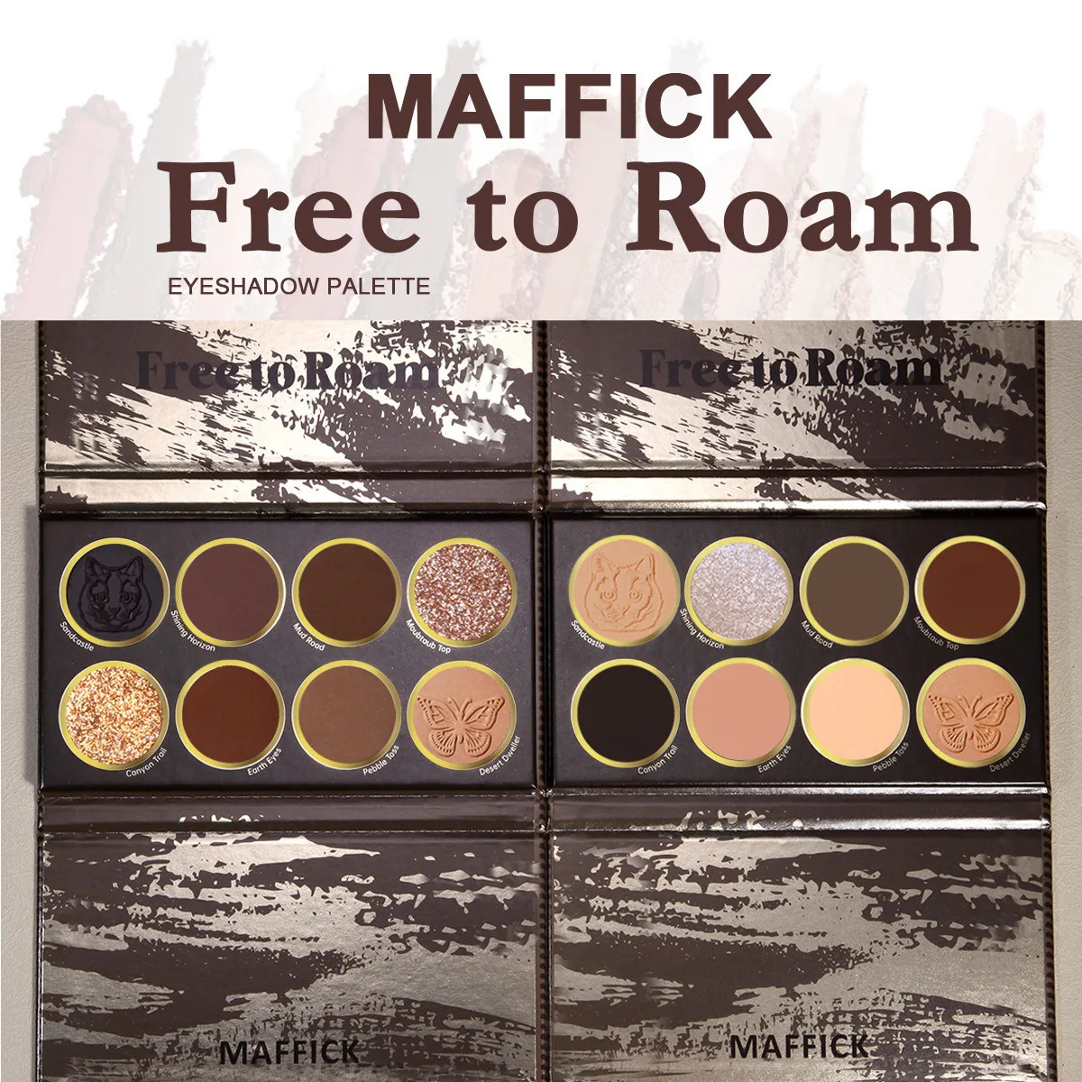 MAFFICK Free Roam 8Color Eyeshadow tray Matte Pearl easy to apply longlasting waterproof and sweat resistant texture fine 241118