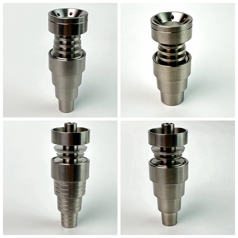 6 In 1 Universal Domeless Titanium Nail fits to 10mm 14mm &18mm GR2 Nails for Water Pipe Glass Bong