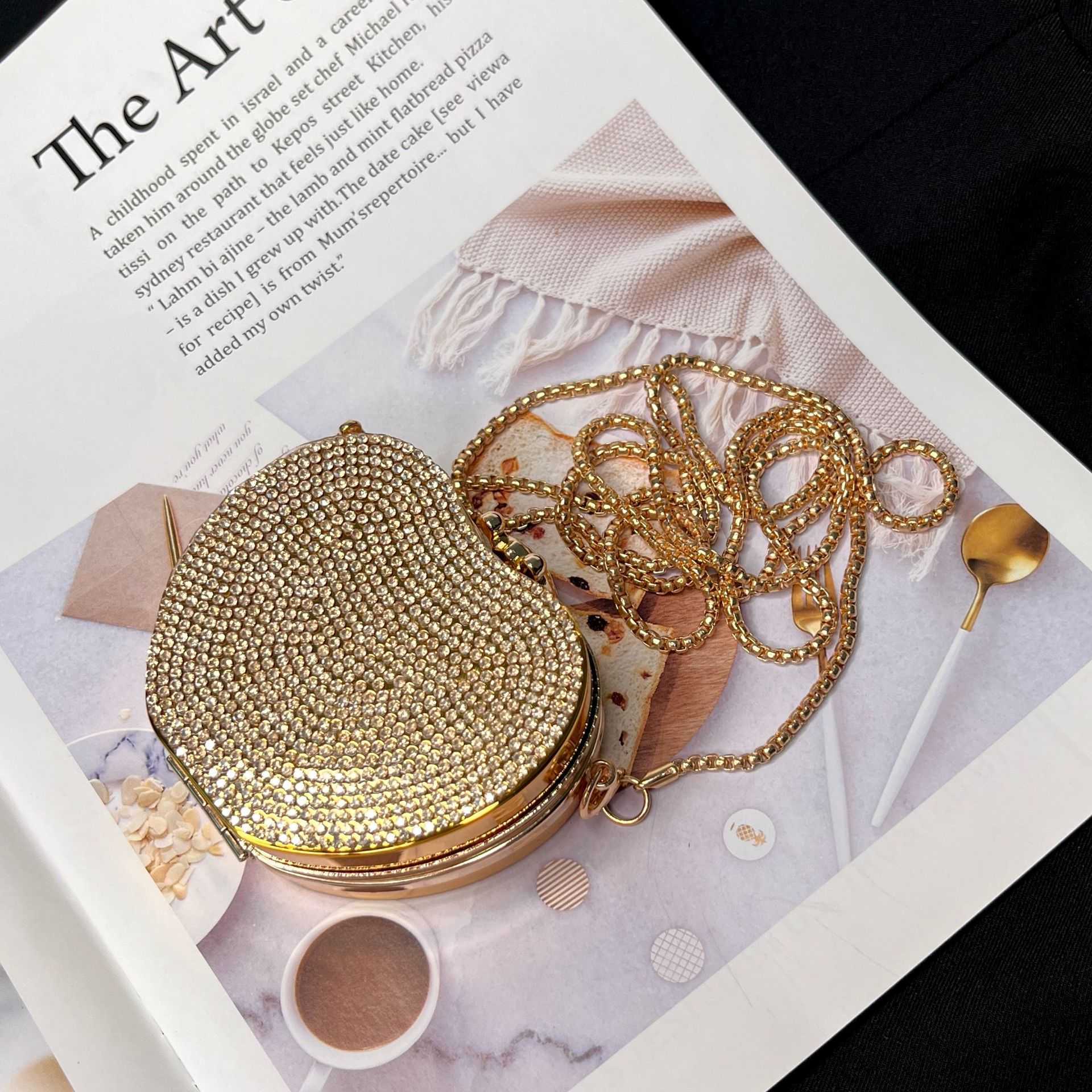 Personalized Mini Full Diamond Acrylic Round Cake Small Bag Fashionable and Versatile Diagonal Cross Accessories Trend 241202