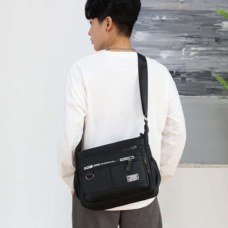Large Capacity Shoulder Waterproof Wear Backpack Multi-Pocket Business Casual Men's Crossbody Bag
