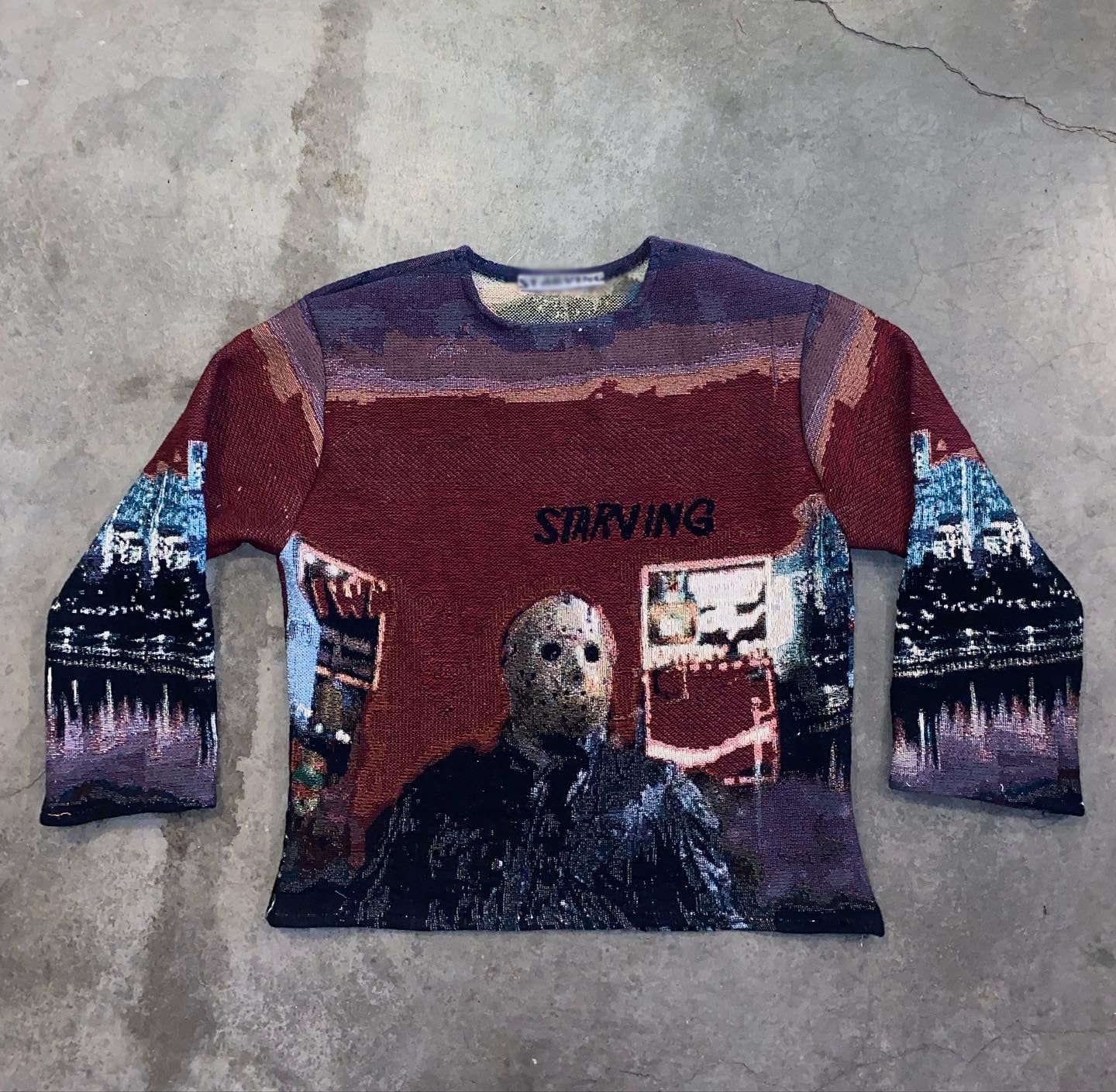 Sweatshirt Y2K Clothes American Gothic Hip Hop 3D Digital Graphics Oversized Sweatshirt Mens Womens Round Neck Long Sleeve Tops