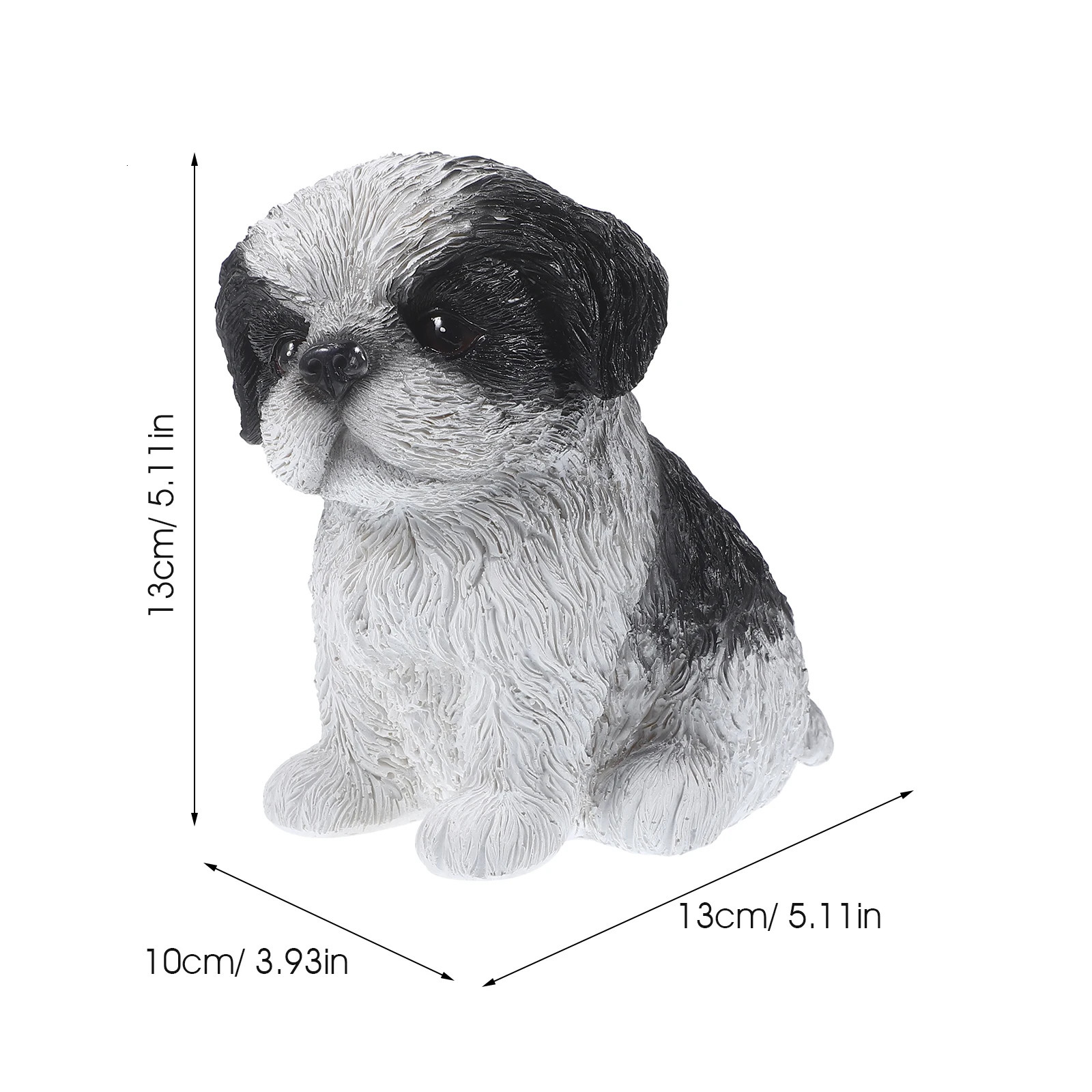 1pc Tzu Shih Figurine Toys Resin Dog Figurine Outdoor Garden Ornament Puppy Sculptures Simulation Dog Statue Desktop Ornaments 241202