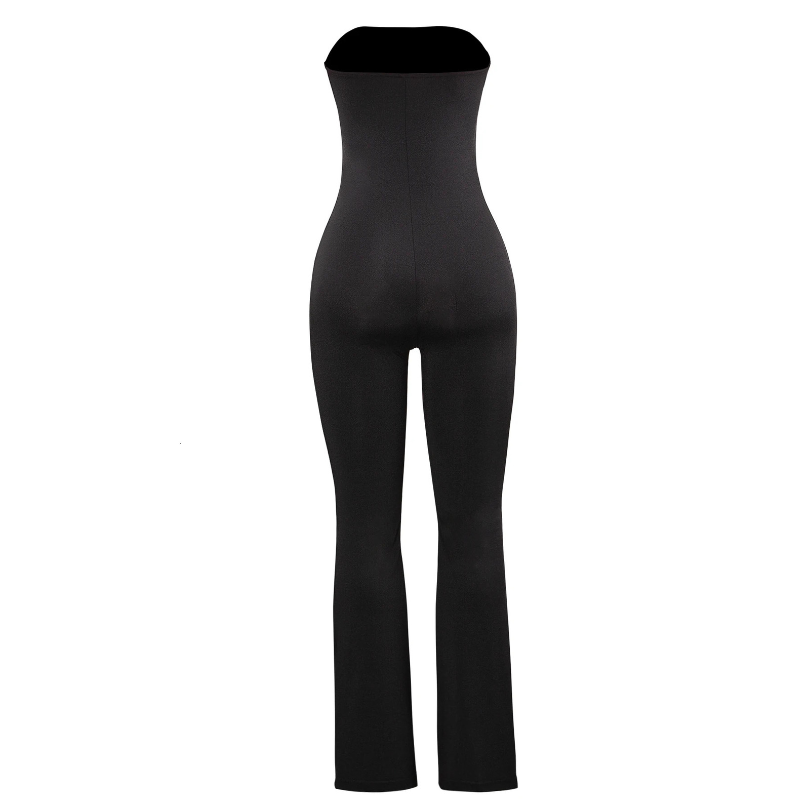 Womens Sexy Solid Color Tight Fitting Strapless Jumpsuit 2024 Fashion Party Family Dinner 241120