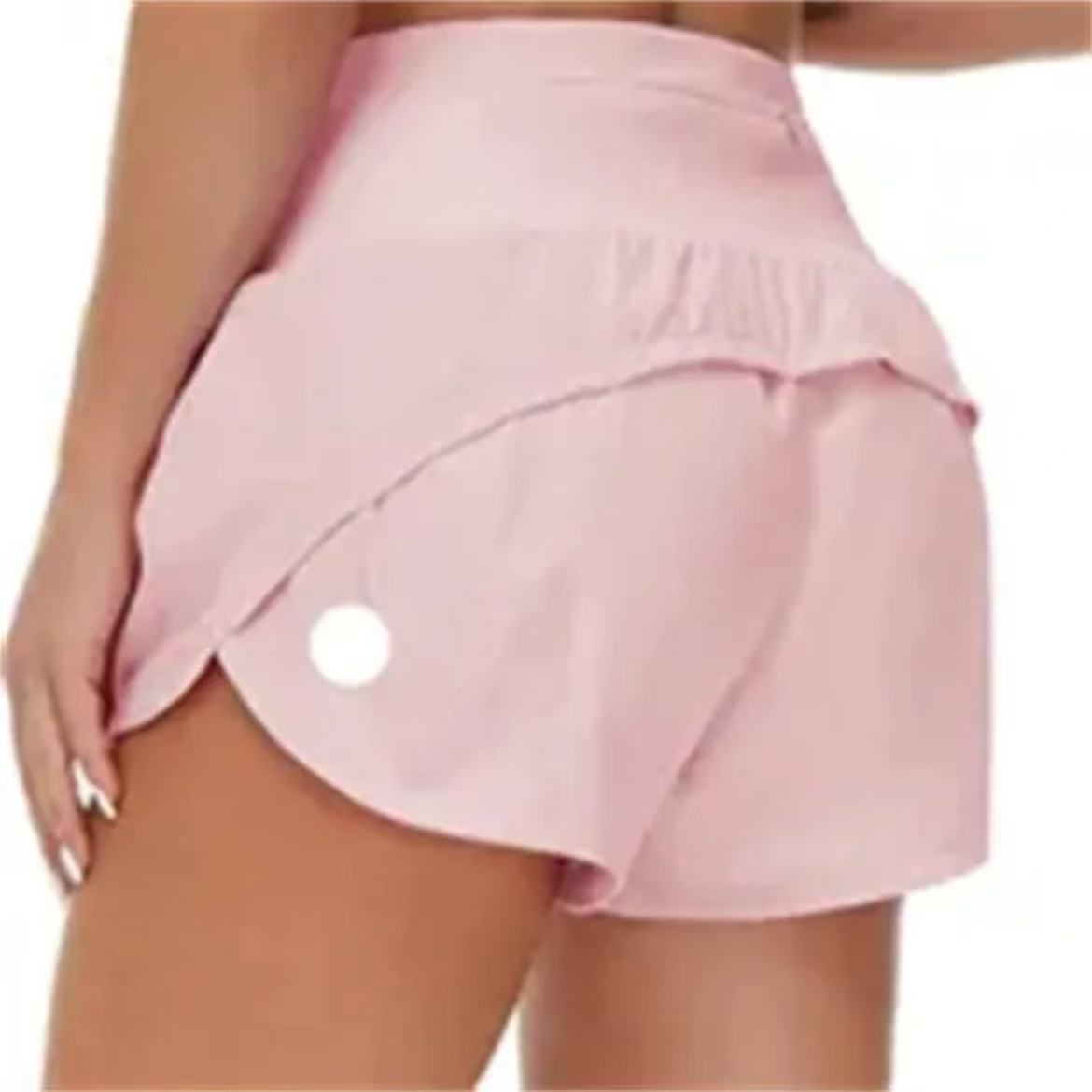 Speed Up High-Rise Lined Short Waist Sports Shorts Women's Set Quick Drying Loose Running Clothes lulule lemonly