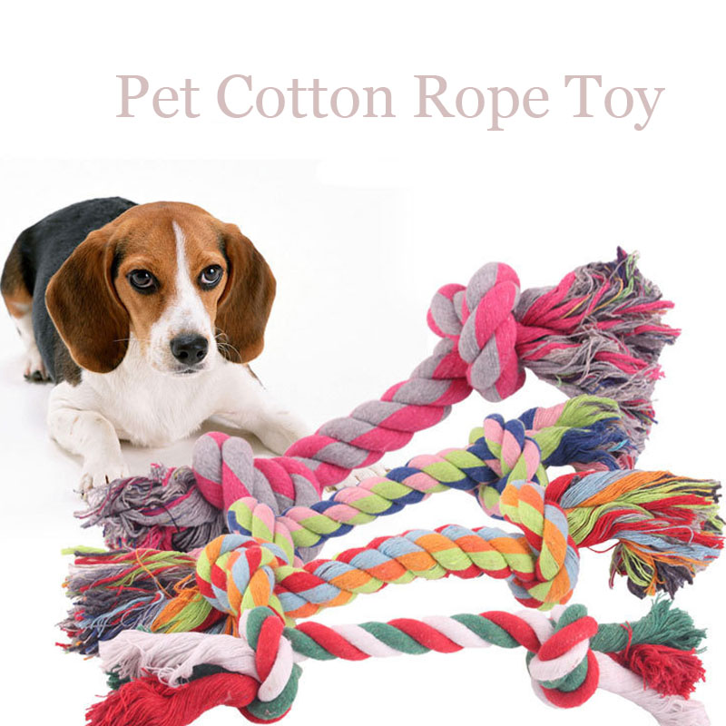 Dog Toy Cotton Rope Set with Colored Knots Cat and Dog Bite Resistance and Relaxation Toy Set