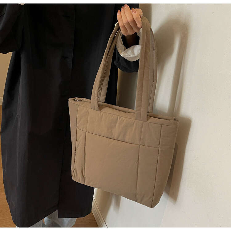 New Cotton Handbag, Large Capacity Canvas Bag for Female College Students, Nylon Handbag