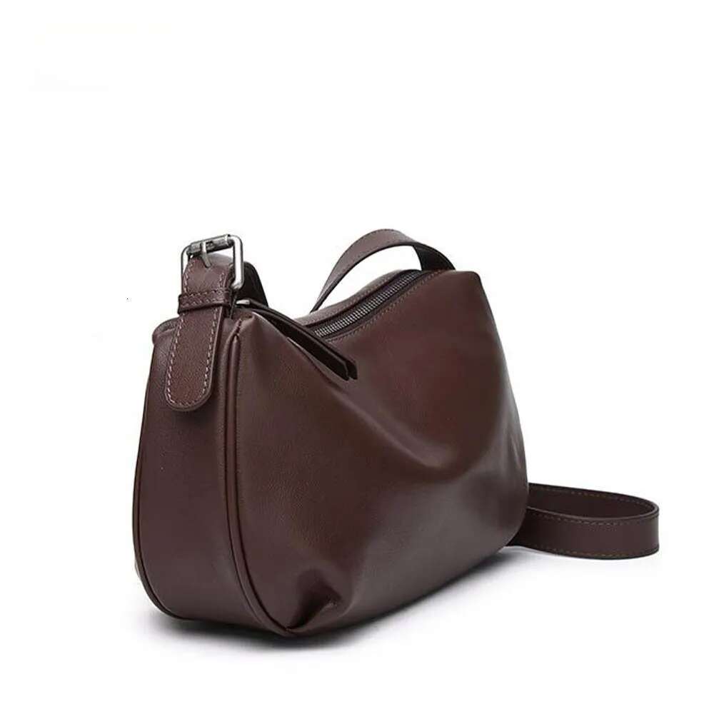 Motingsome Frist Layer Cowhide Handbag Women Saddle Purse Shoulder Fashion Satchel Lady Daily Bags Black Tote
