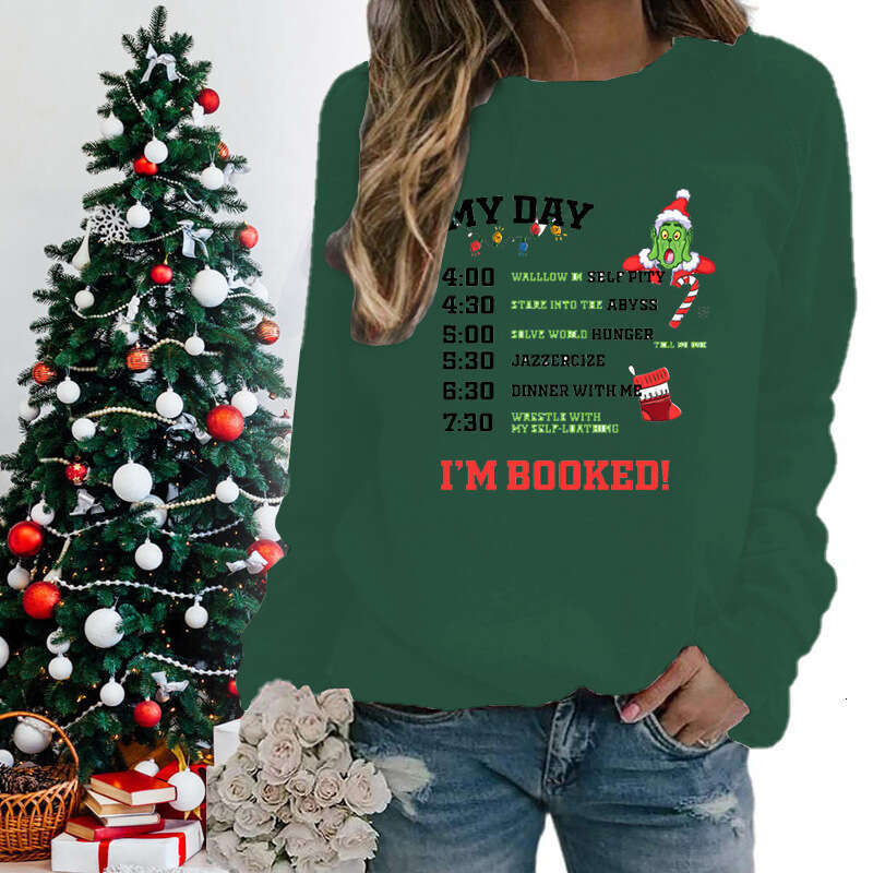 2024 Greentown trendy new Christmas casual loose top autumn winter fashionable men's and women's hoodie