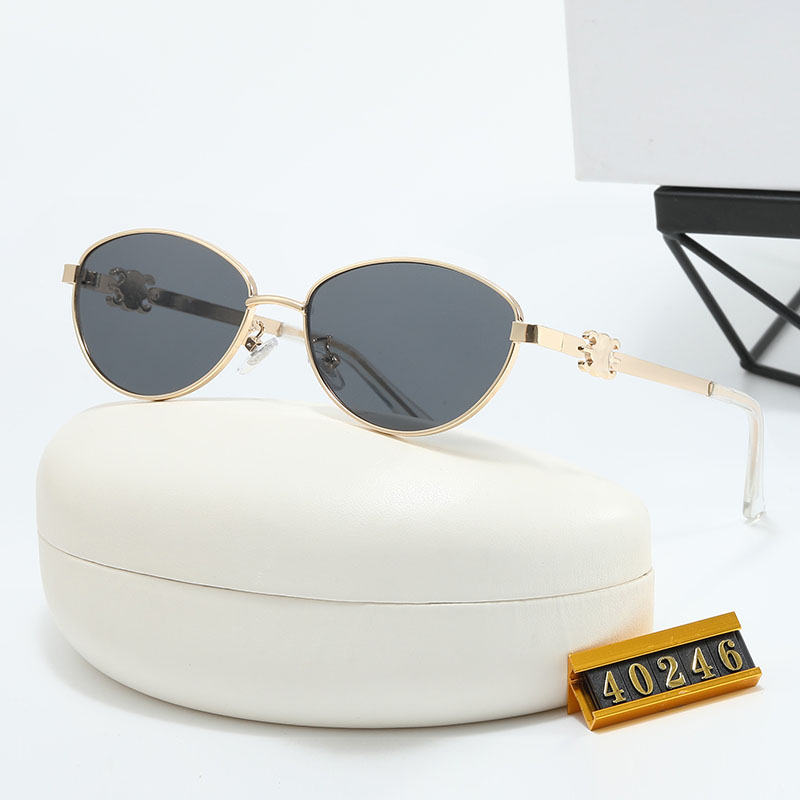 Luxury designer sunglasses Women oval cat eye legs pattern Sunglasses frame Fine flat lenses Beach Sun Glasses Retro Frame