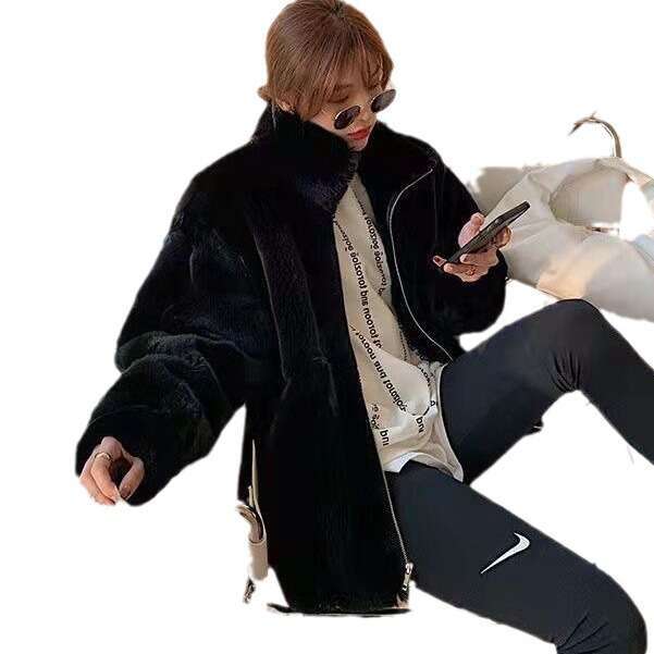 coat for women, autumn winter item. Lamb furry fur, small fragrance, thick and warm loose coat, 2024 temperament, versatile new trend clothing ins