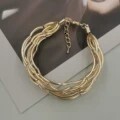 STRATHSPEY New Long Irregular Copper Tube Necklace For Women gold color necklace wedding statement necklaces jewelry