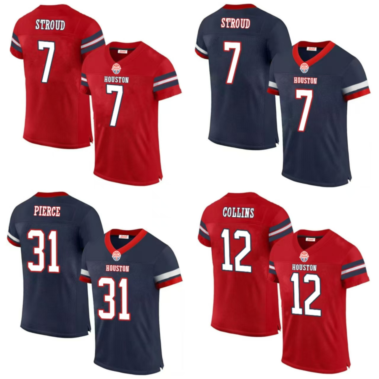 COLLINS,NICO#12 PIERCE,DAMEON#31 STROUD,C J#7 This baseball uniform is a quick-drying custom-made sportswear for teenagers and adults to participate i