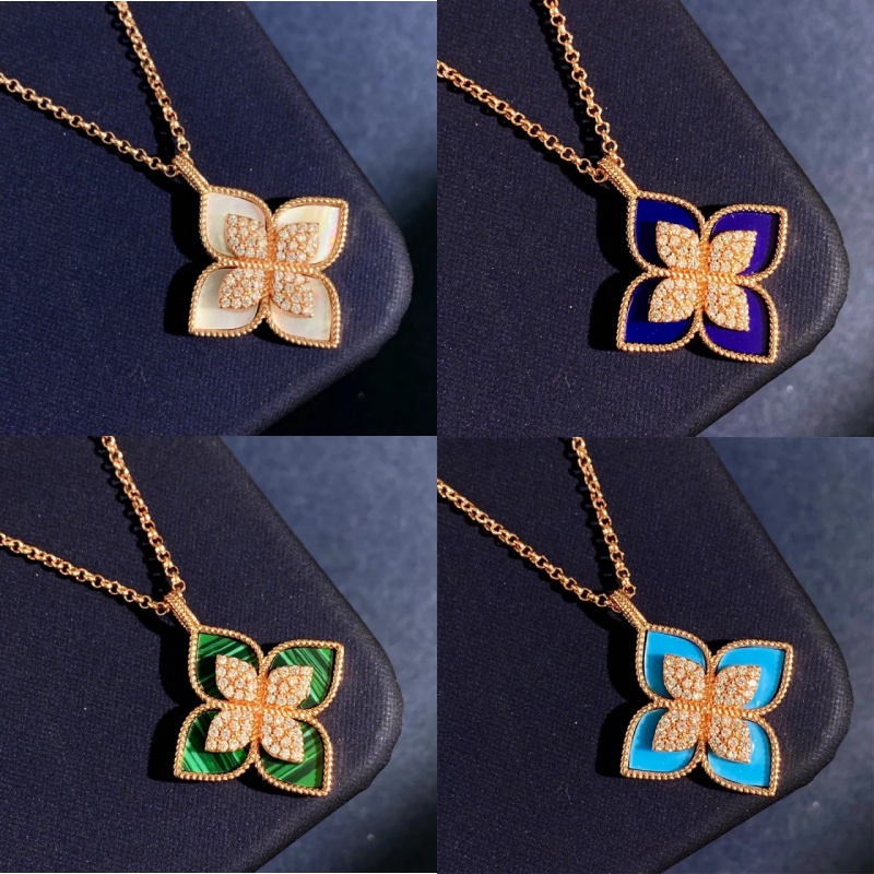 womens necklace love necklace designer for women necklaces moissanite chain Stainless Steel Crystal Pearl Pendants Jewelry Shiny Diamond Long Necklace