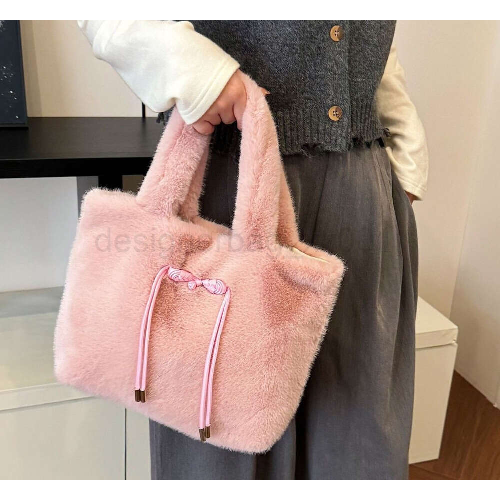 Classic Bag Customization Not Retreat 10a Top Women Handbag Evening Tote Wallet Cute Chinese Style Handbag Fluffy Plush Large Capacity Imitation Mink 