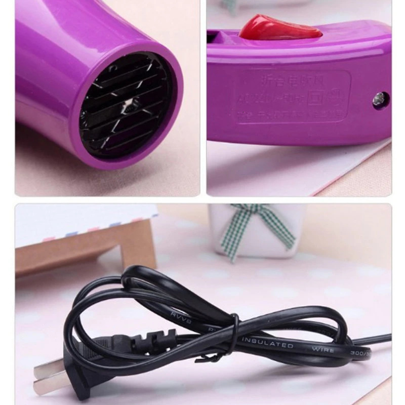 AC 220V Hair Blow Dryer 850W Travel Compact Blower Foldable Portable 241118