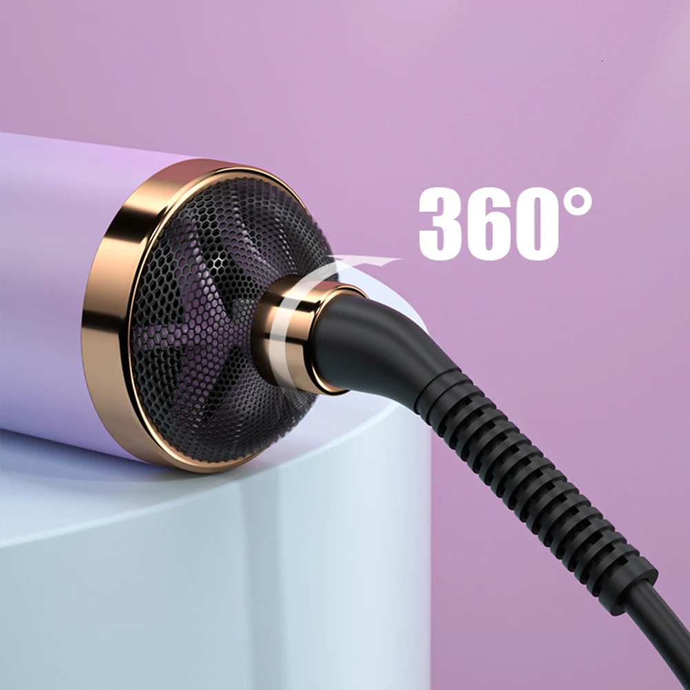 Mini Anion Blow Dryer 3 Speeds Portable Blower Drier Bladeless Hair Straightening Comb Powerful AntiWinding Personal Care 241118