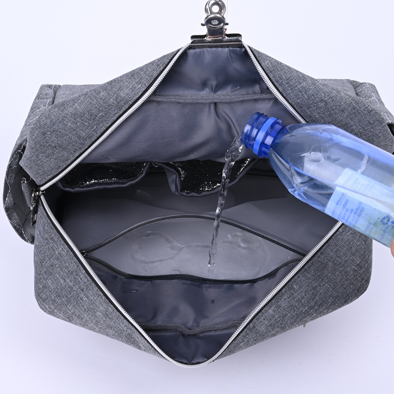 Tote Waterproof Solid Color Square Mummy Bags Large Capacity Stroller Hangbag Baby Diaper Storage Bag New