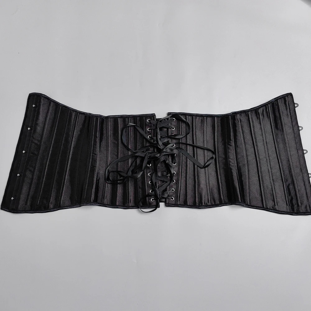 Mens tight corset waist trainer 26 steel frame abdominal control medieval retro shaping lace waist slimming machine tight top 5 buckets 241202