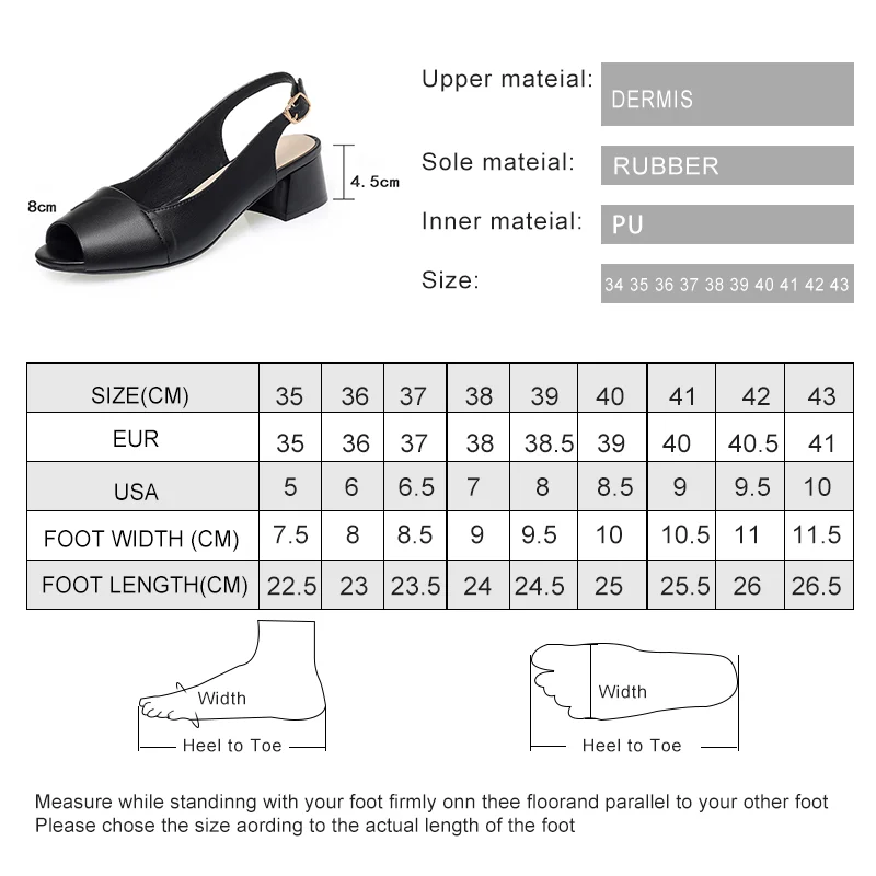 AIYUQI Sandals Female Genuine Leather Summer New Fashion Women's Sandals Fish Mouth Large Size Women's Sandals