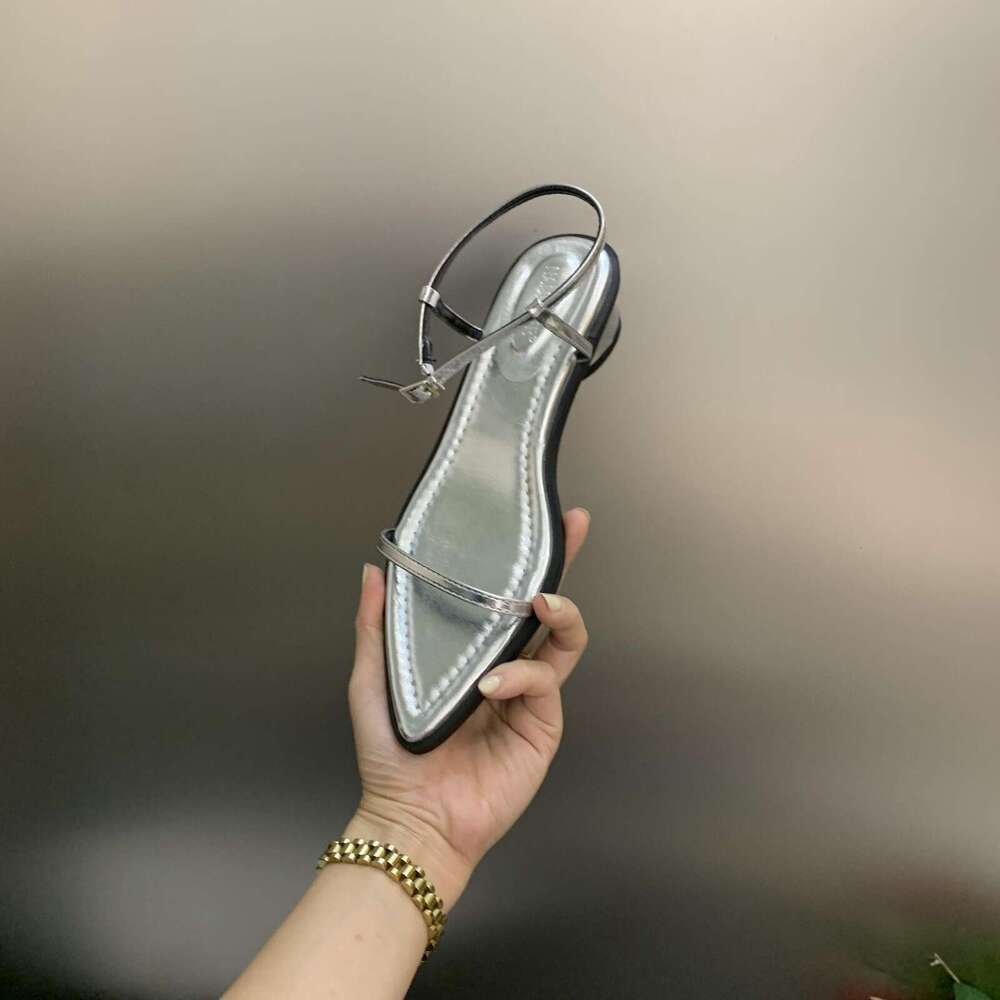 2024 Summer New Pointed Toe High Heels Ladies Fashion Banquet Dress Low Heel Designer Women Sandals