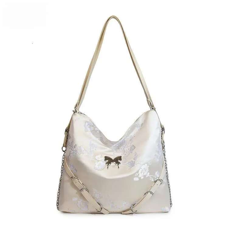 Embroidery Tote Women New Fashion All-In-One Shoulder Bag Network Red Popular Commuter Backpack