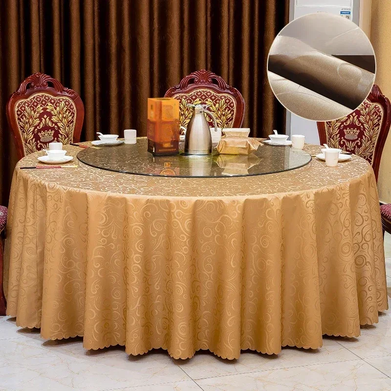 Dining Room Table Cloth Hotel Big Round Tablecloth Thick Multicolor Printed Waterproof Oil Resistant Party Tables Cover 22